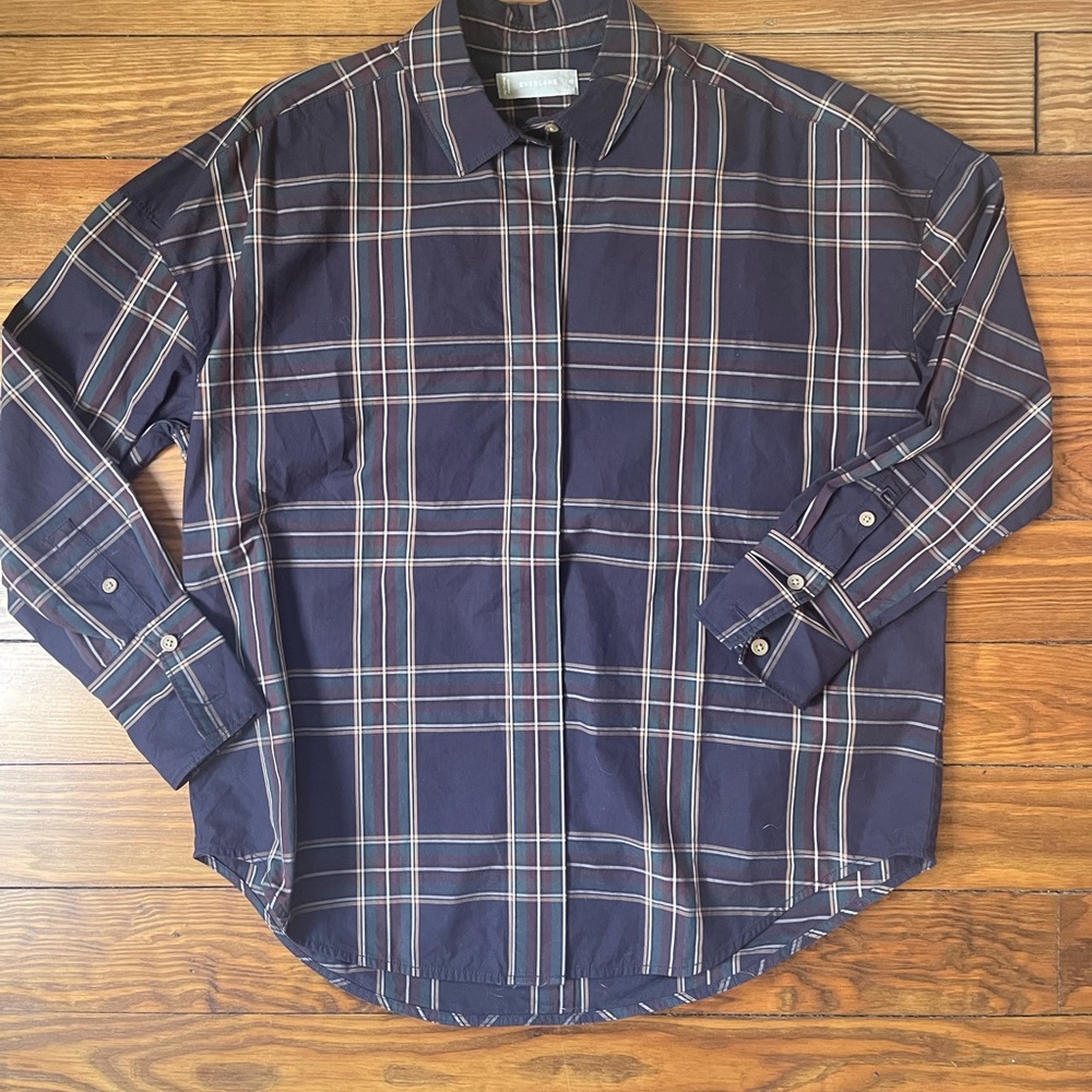 Everlane - The Oversized Poplin Shirt - in Midnight